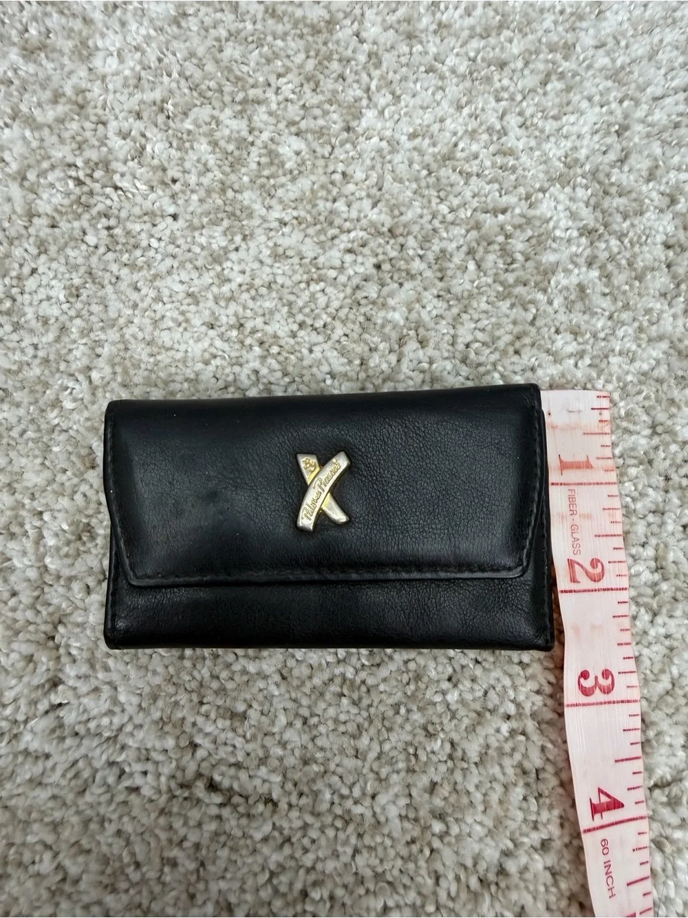 Vintage Paloma Picasso Genuine Leather Tri-Fold Key Case Wallet